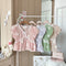 Ladies V-Neckline Lacey Border Crop Tops
